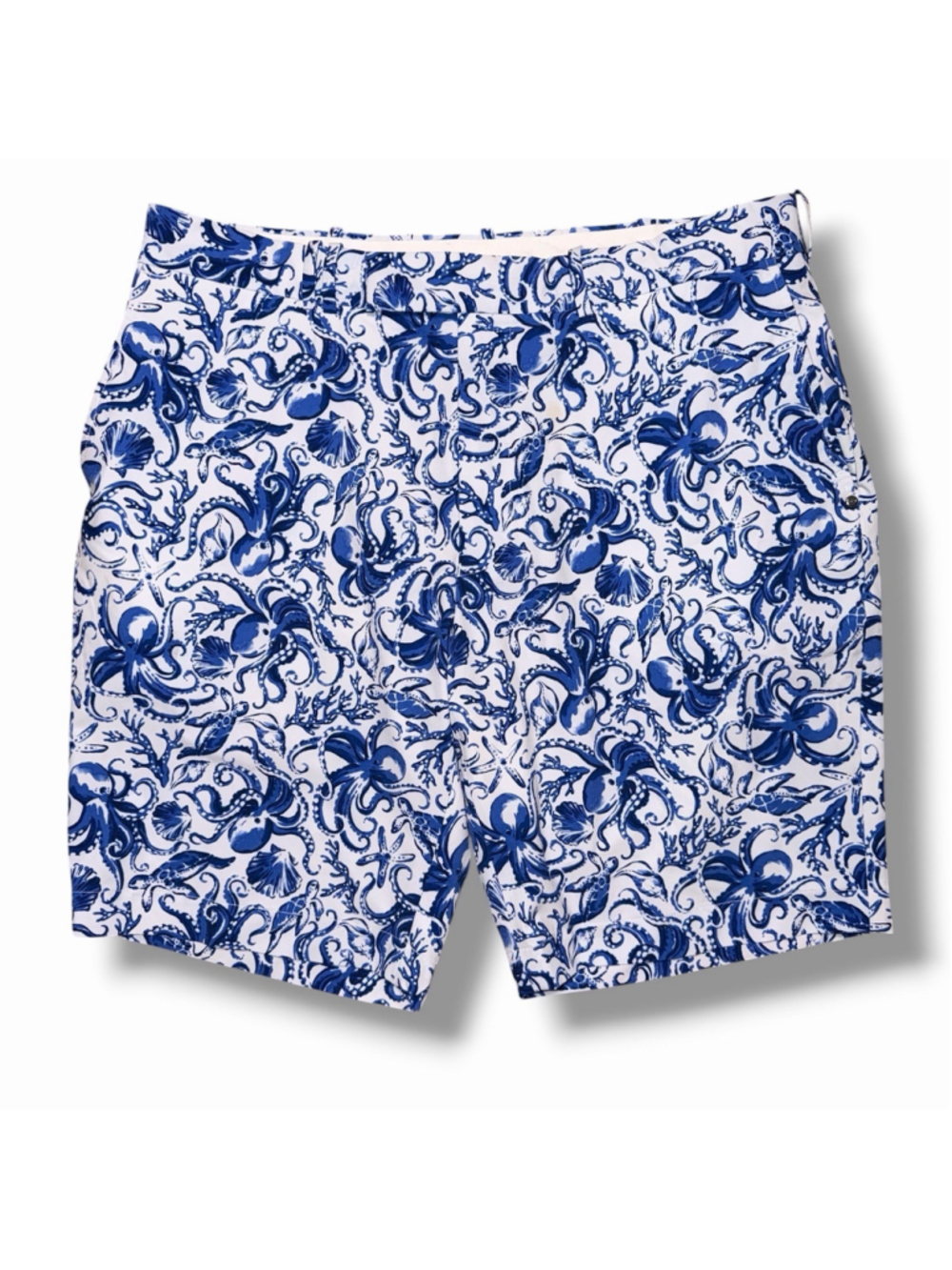 RLX Ralph Lauren Performance Octopus Sea Turtle Print Golf Shorts Mens 36 x 10”